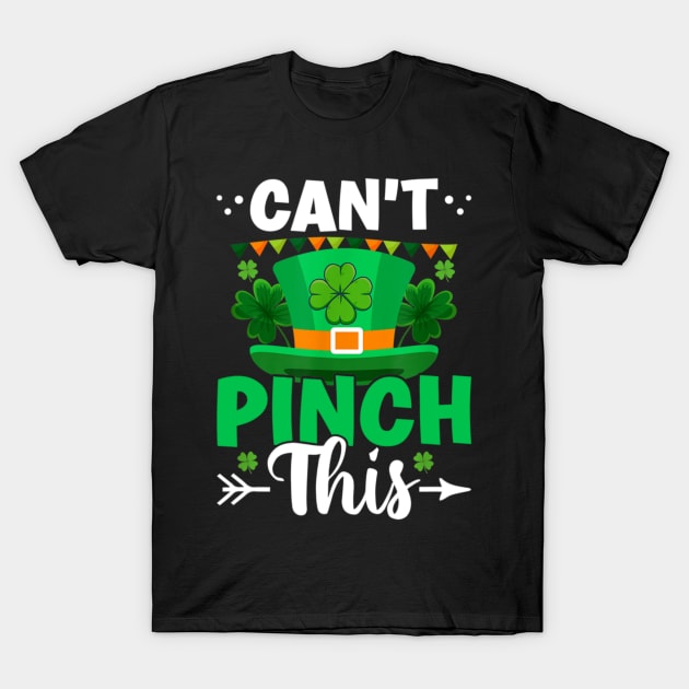 Can't Pinch This Funny Cute Saint St. Patrick's Day Shamrock T-Shirt by Emily Ava 1